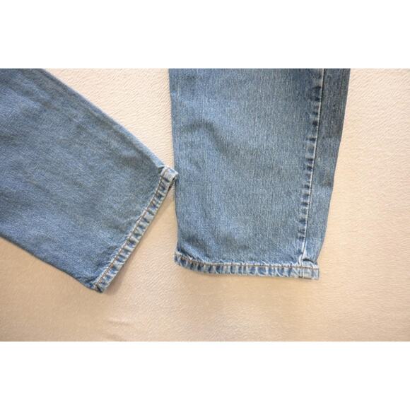 Levi's 505 Regular Fit Straight Rugged Denim Blue Jeans Mens Size 40 x 32 - Picture 4 of 8